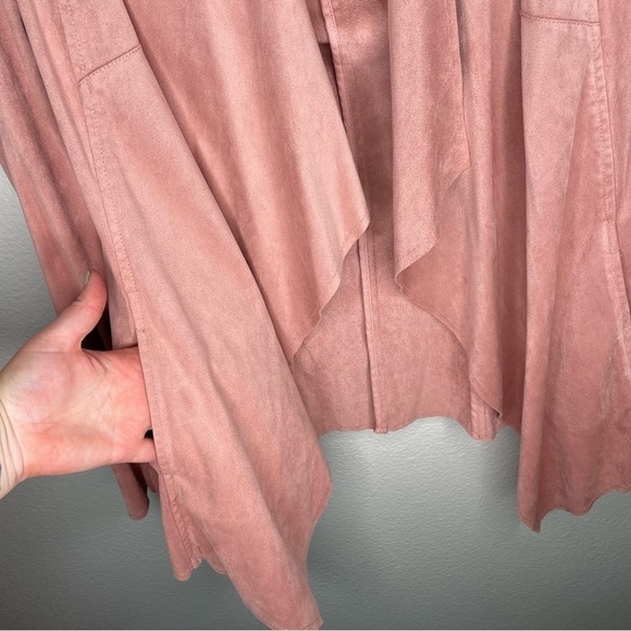 Kut from the Kloth Blush Pink Flowy Drapey Soft Blazer Jacket Size 4 - Picture 2 of 11